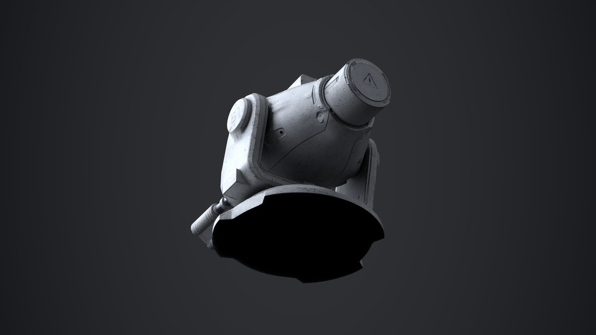 Minigun Turret Textures 22 plus 12 Decals on-off Low-poly 3D model_22