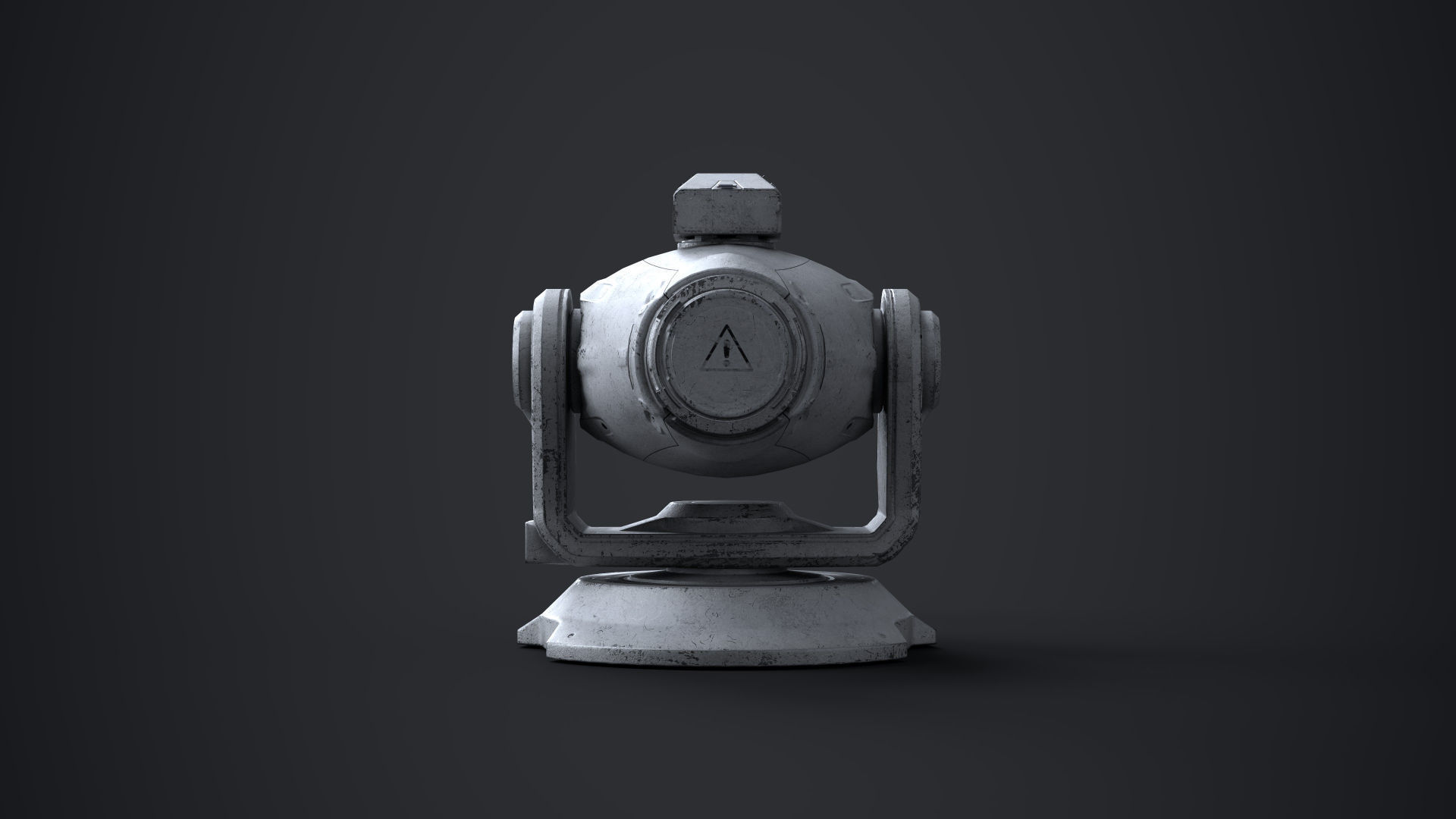 Minigun Turret Textures 22 plus 12 Decals on-off Low-poly 3D model_19