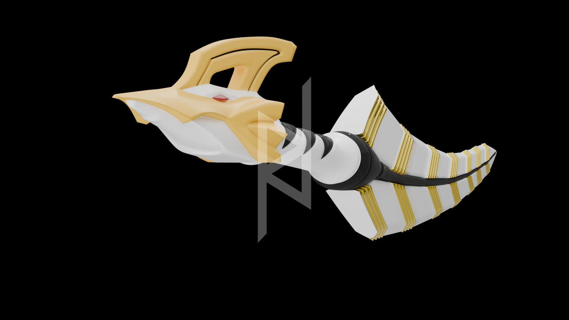 Bakuryu Sentai Abaranger Wing Pentact Sword 3D print model_1