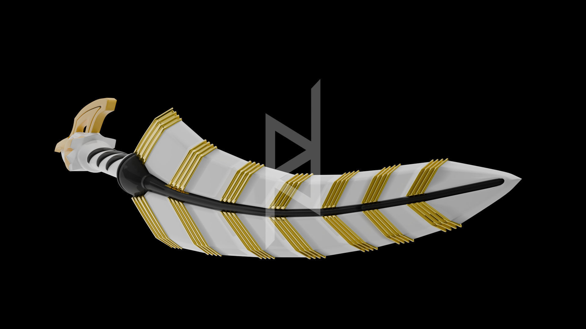 Bakuryu Sentai Abaranger Wing Pentact Sword 3D print model_2