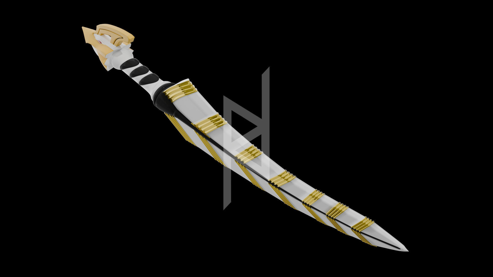 Bakuryu Sentai Abaranger Wing Pentact Sword 3D print model_3