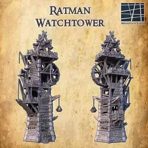 Ratman Watchtower Tabletop Terrain 28 MM