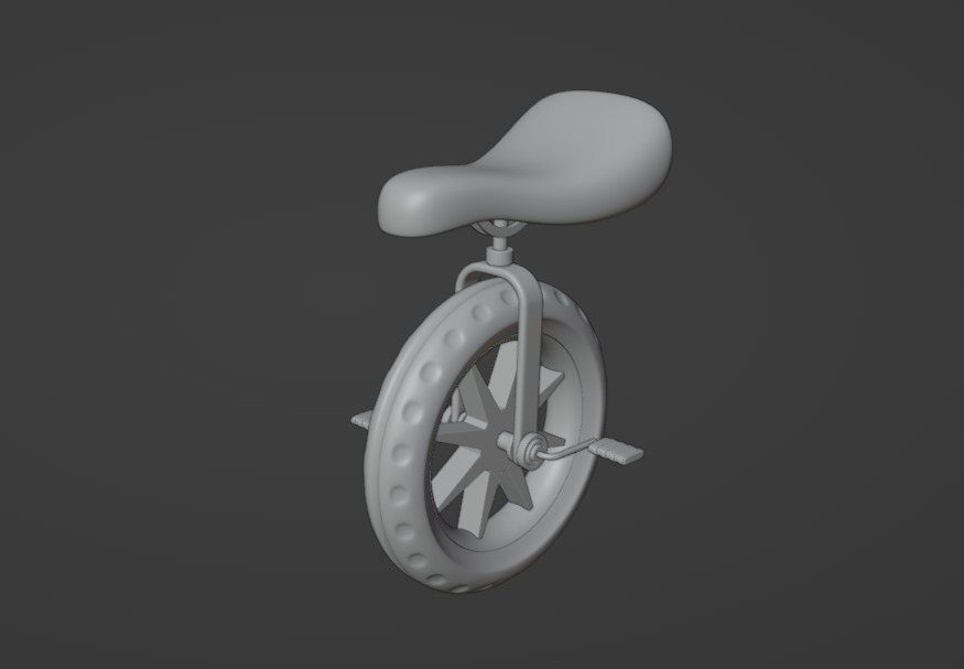 Unicycle 3D model_7
