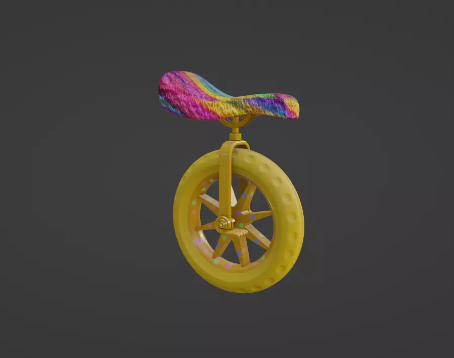 Unicycle 3D model_0