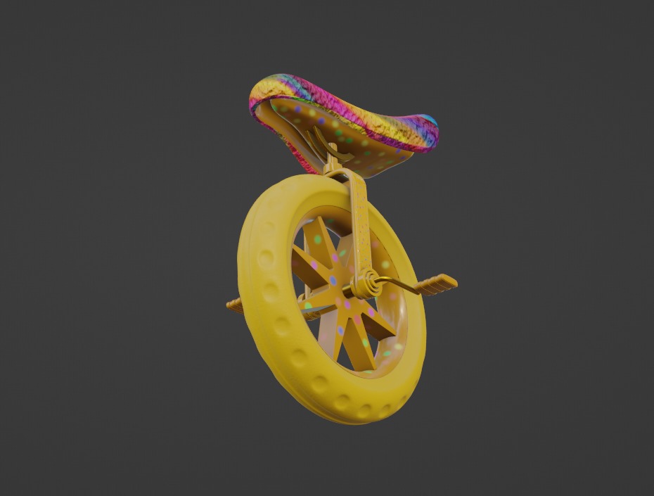 Unicycle 3D model_3