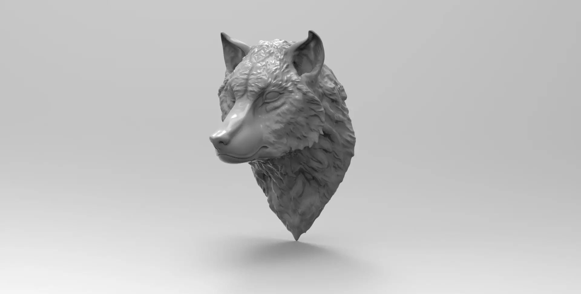wolf head 3D model_0