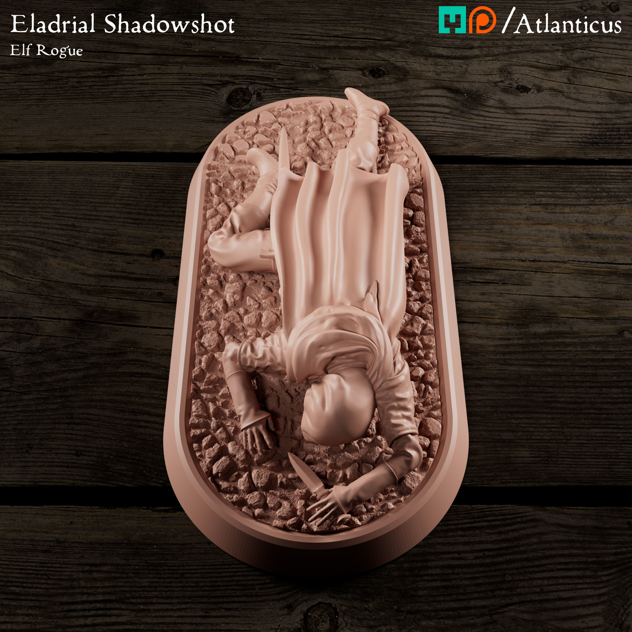 Male Elf Rogue - Eladrial Shadowshot - Dead 3D print model_6