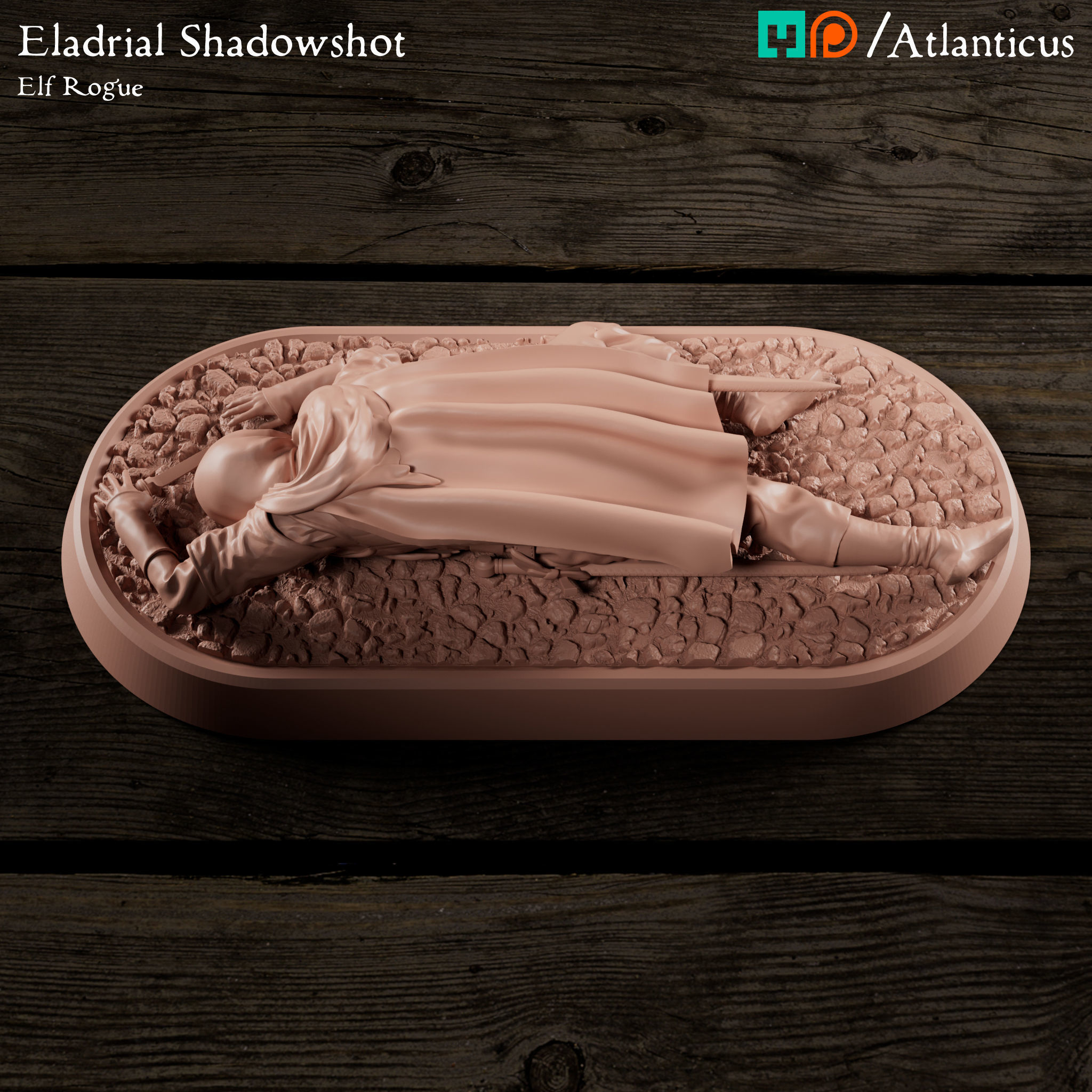 Male Elf Rogue - Eladrial Shadowshot - Dead 3D print model_4