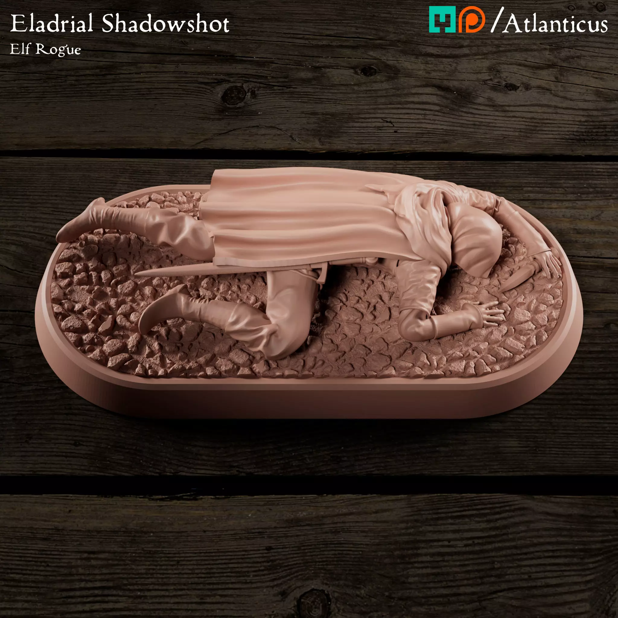 Male Elf Rogue - Eladrial Shadowshot - Dead 3D print model_0