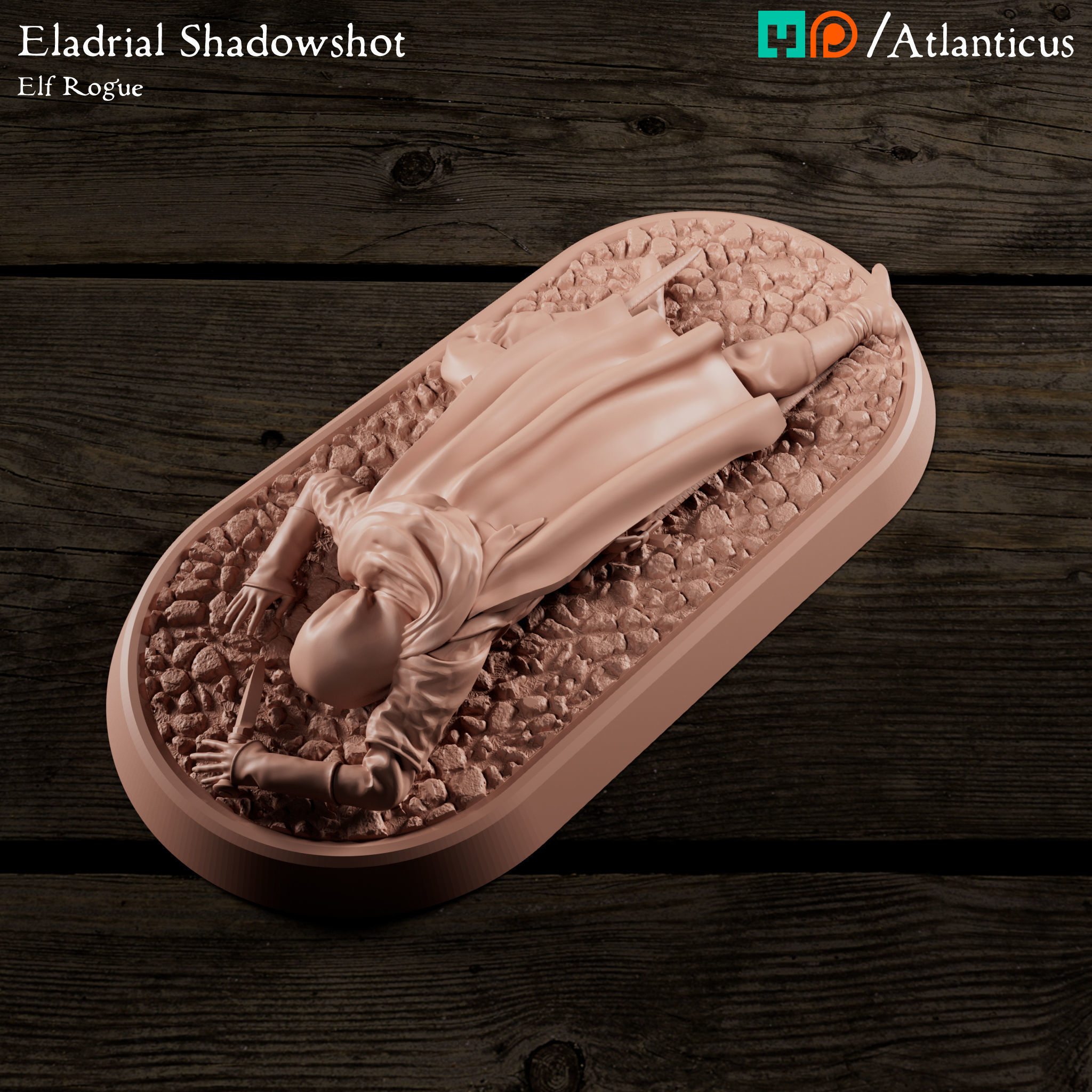 Male Elf Rogue - Eladrial Shadowshot - Dead 3D print model_5