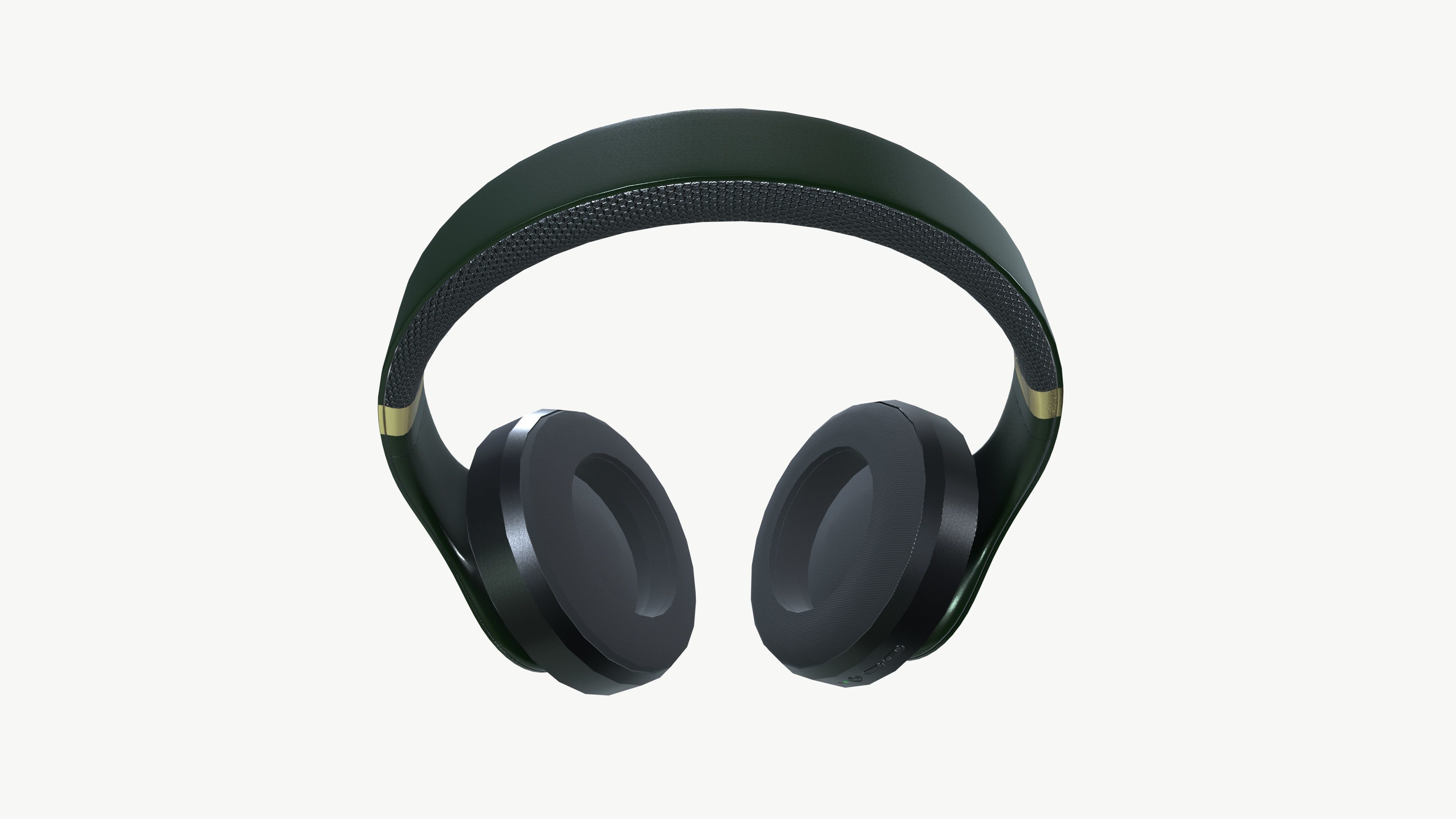 Wireless Musical Headphones Low-poly 3D model_4