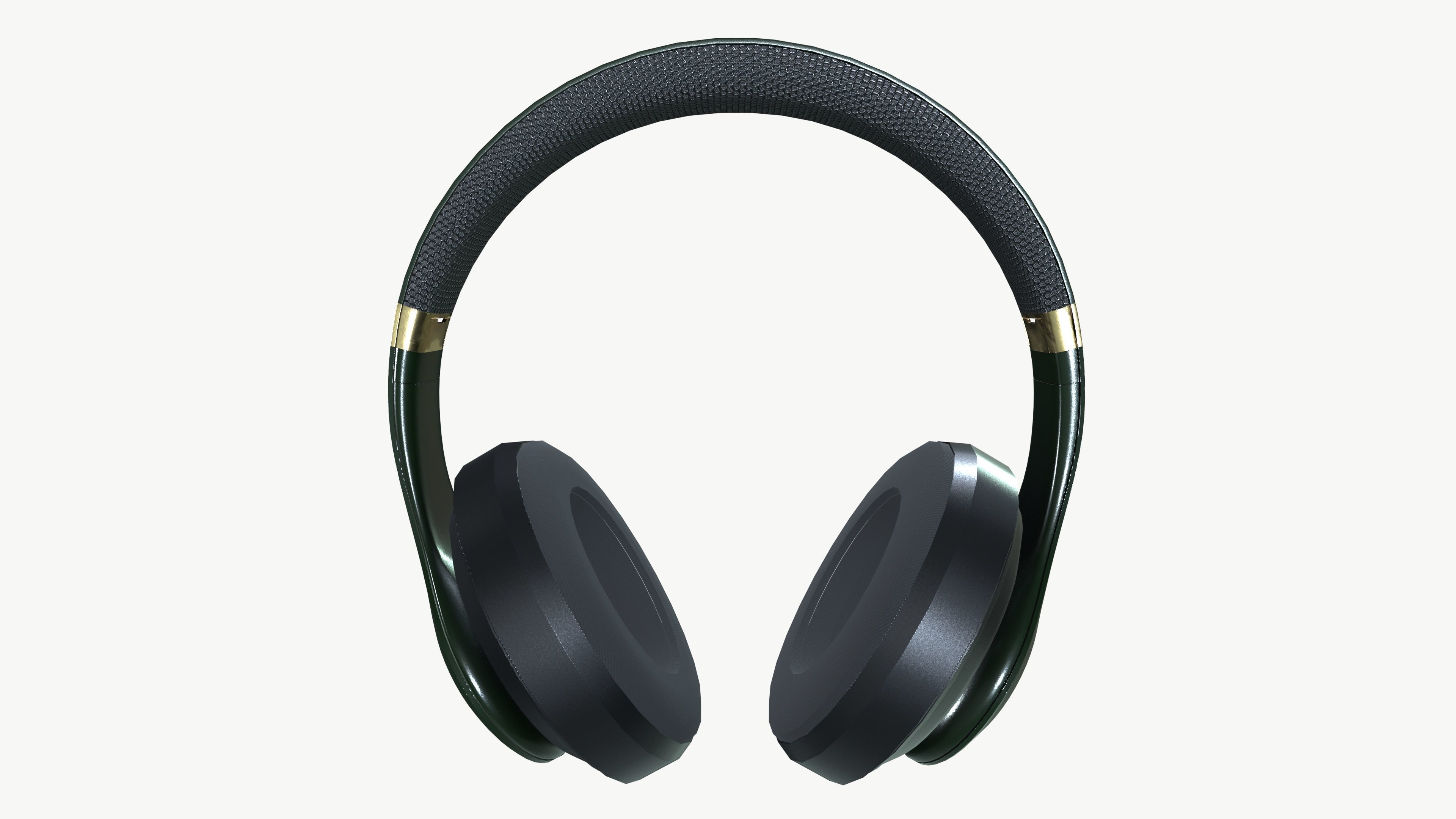 Wireless Musical Headphones Low-poly 3D model_3