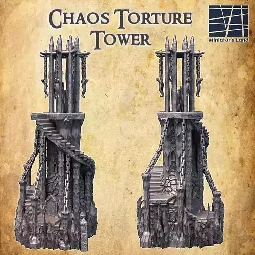 Chaos Torture Tower Tabletop Terrain 28 MM