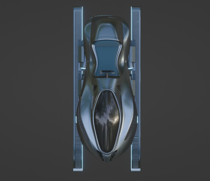 Future Snow Sled 3D model_2