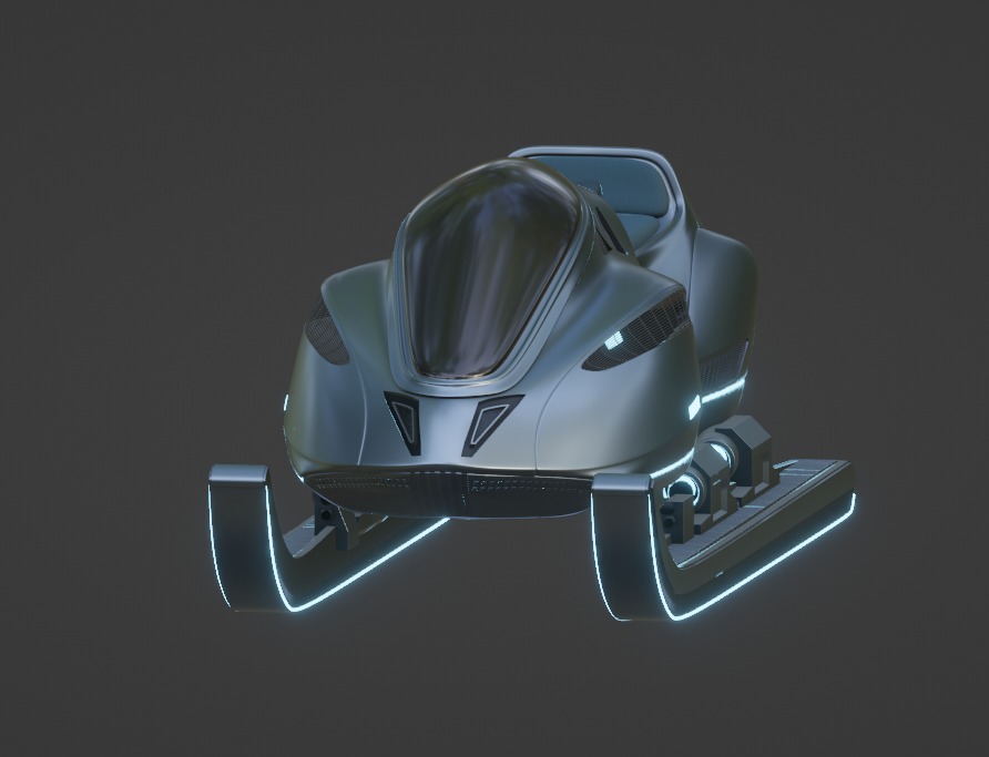 Future Snow Sled 3D model_3