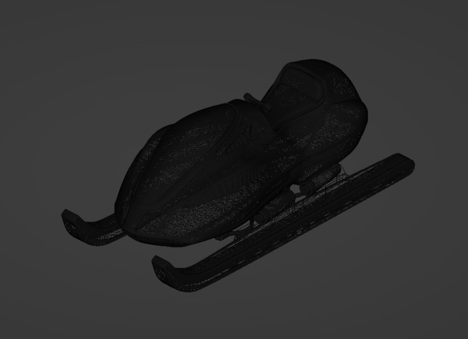 Future Snow Sled 3D model_9