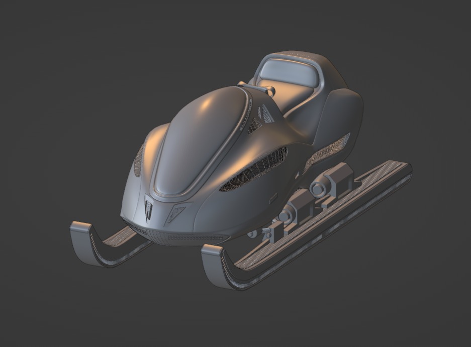 Future Snow Sled 3D model_7