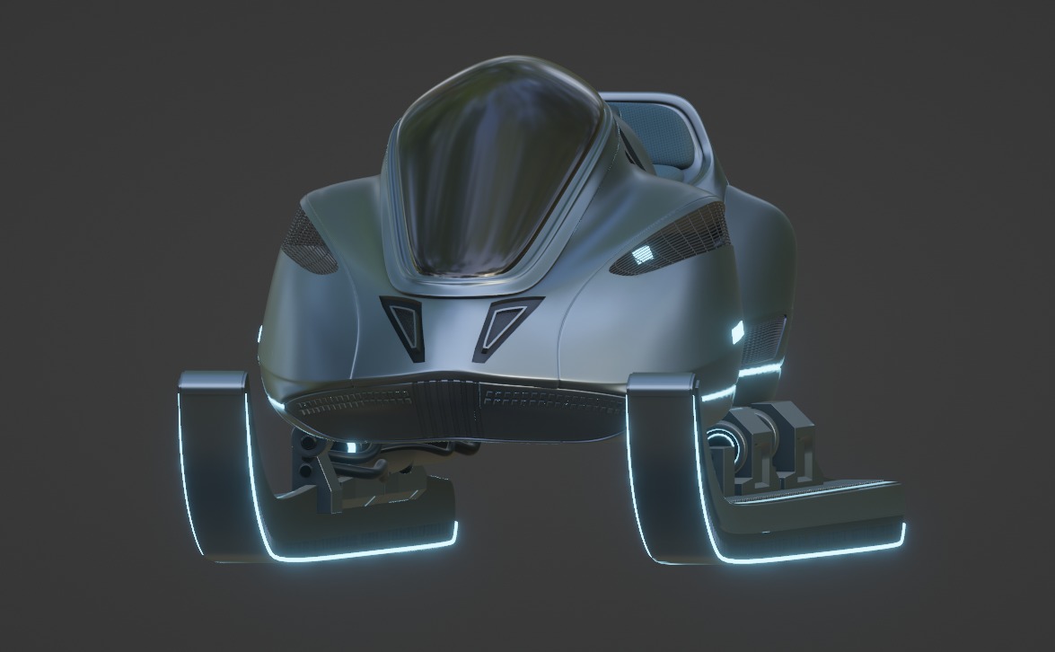 Future Snow Sled 3D model_6