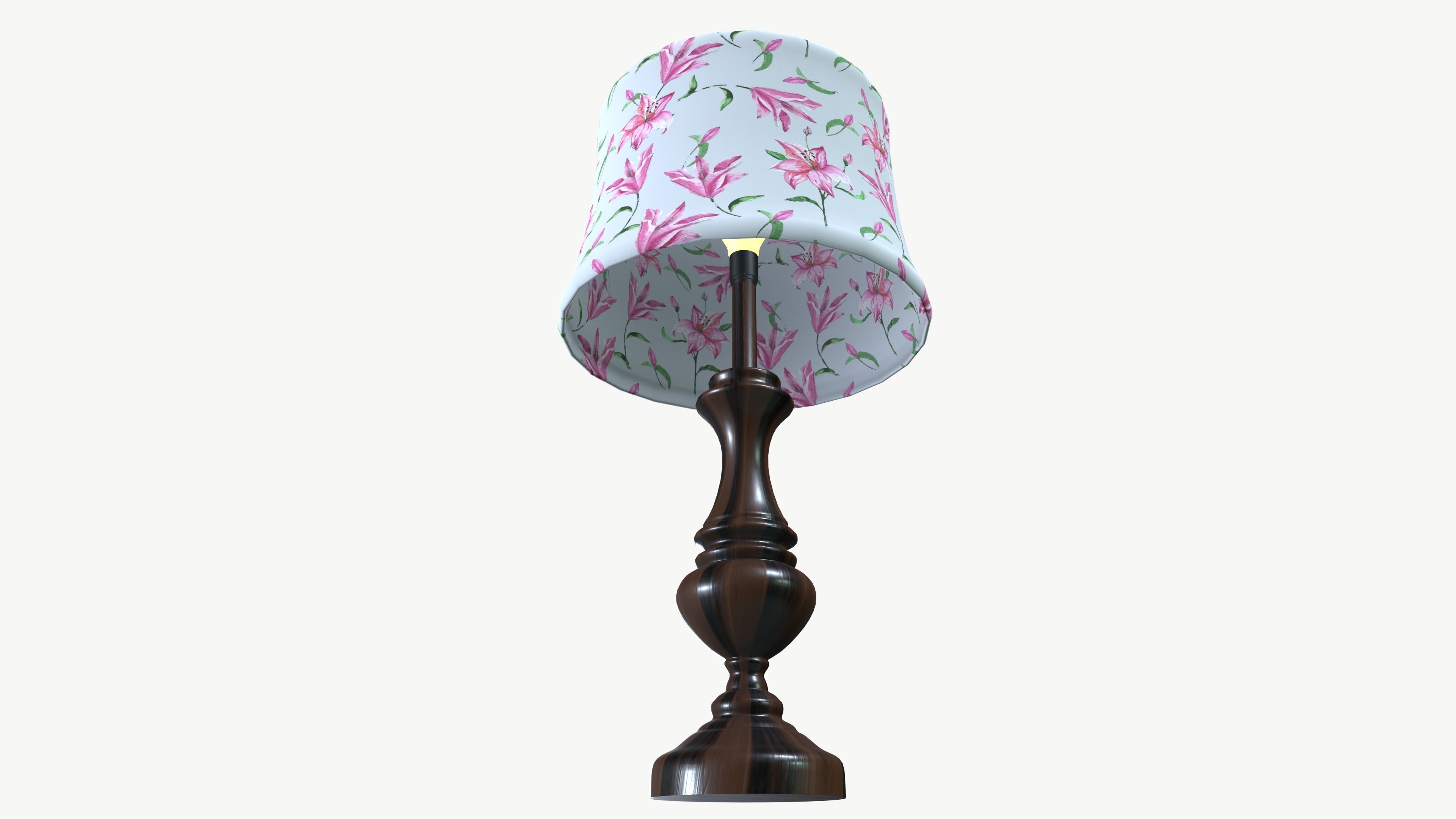 Bed Light Night Lamp Low-poly 3D model_3