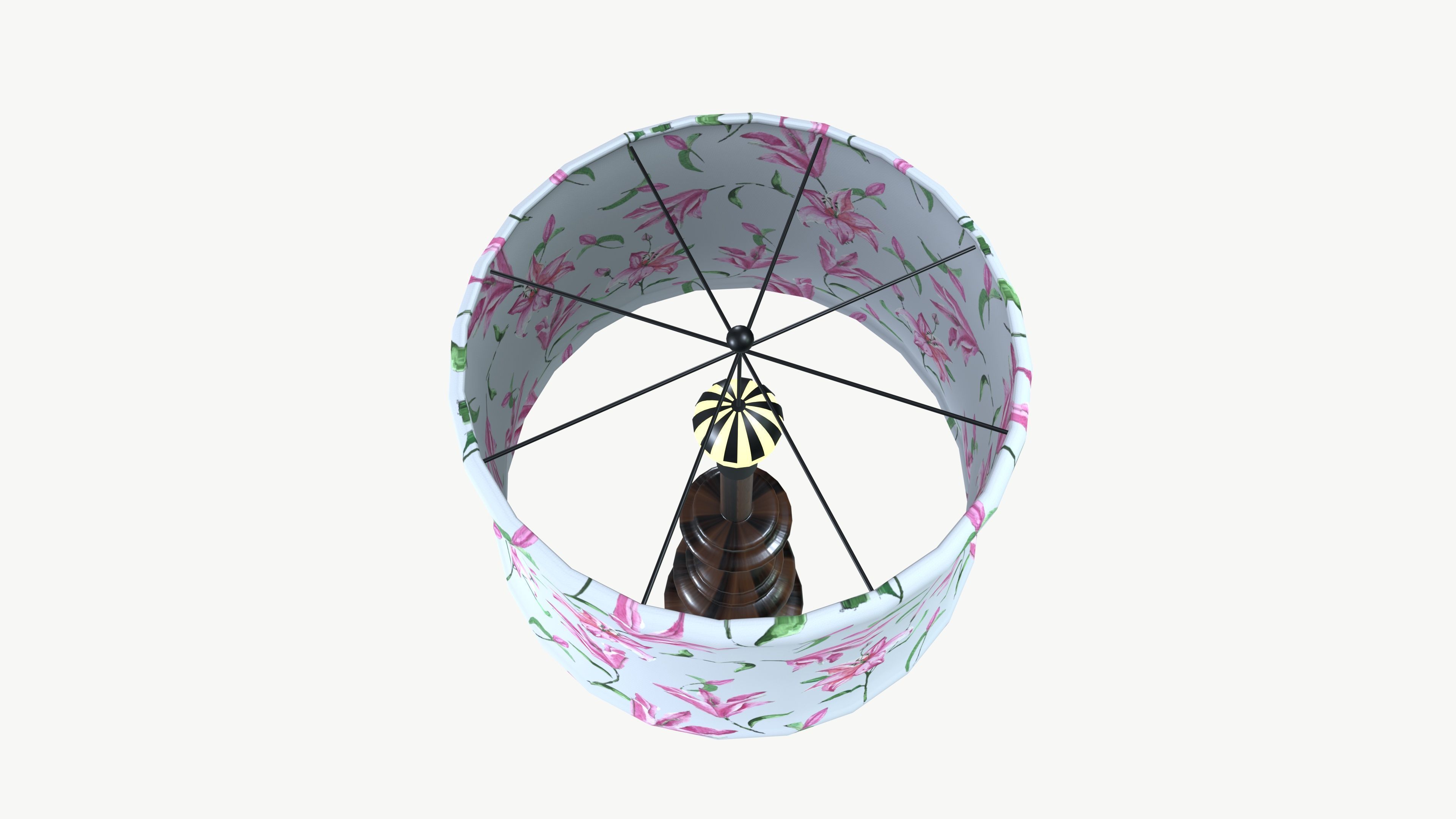 Bed Light Night Lamp Low-poly 3D model_4