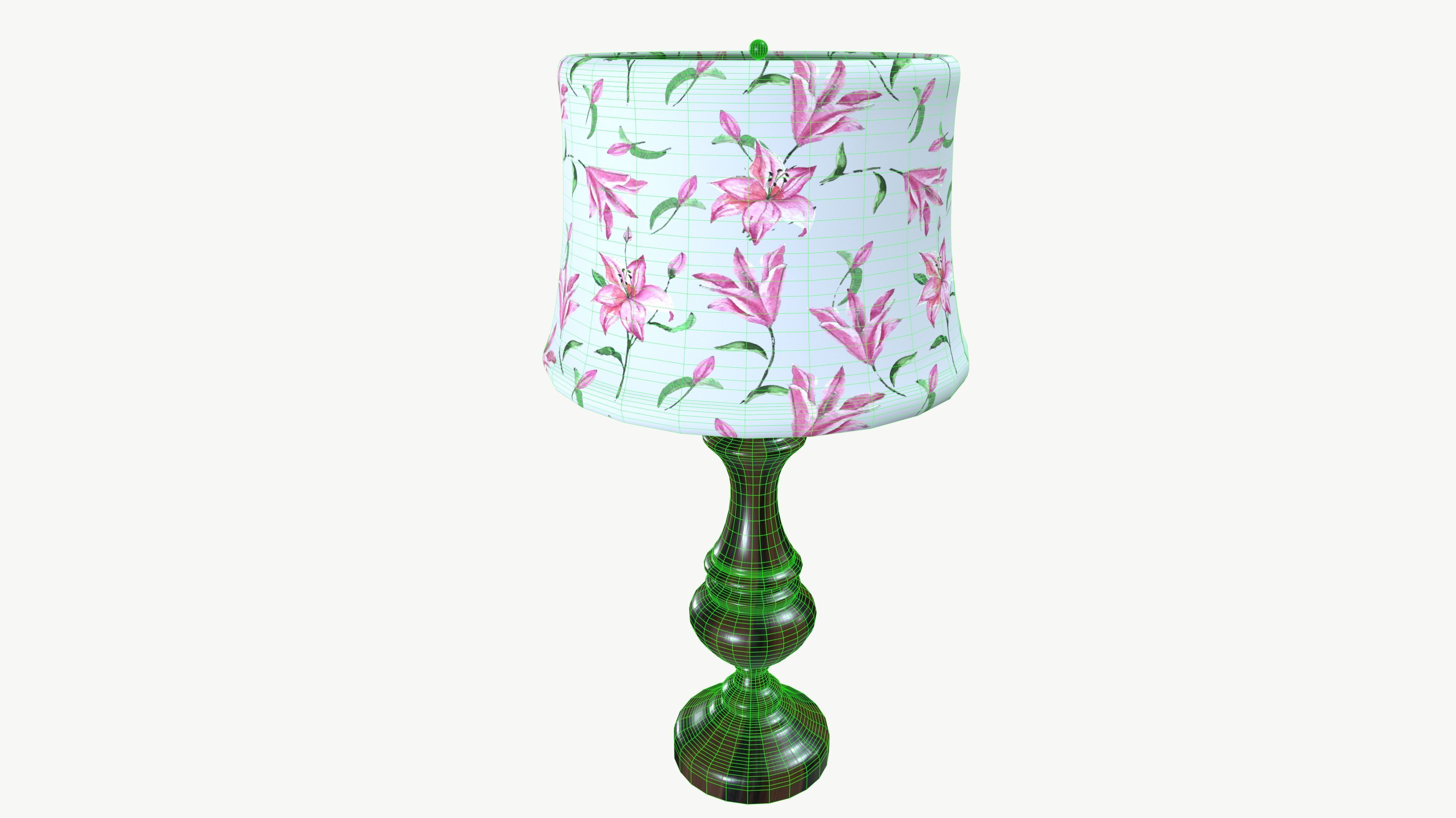 Bed Light Night Lamp Low-poly 3D model_7