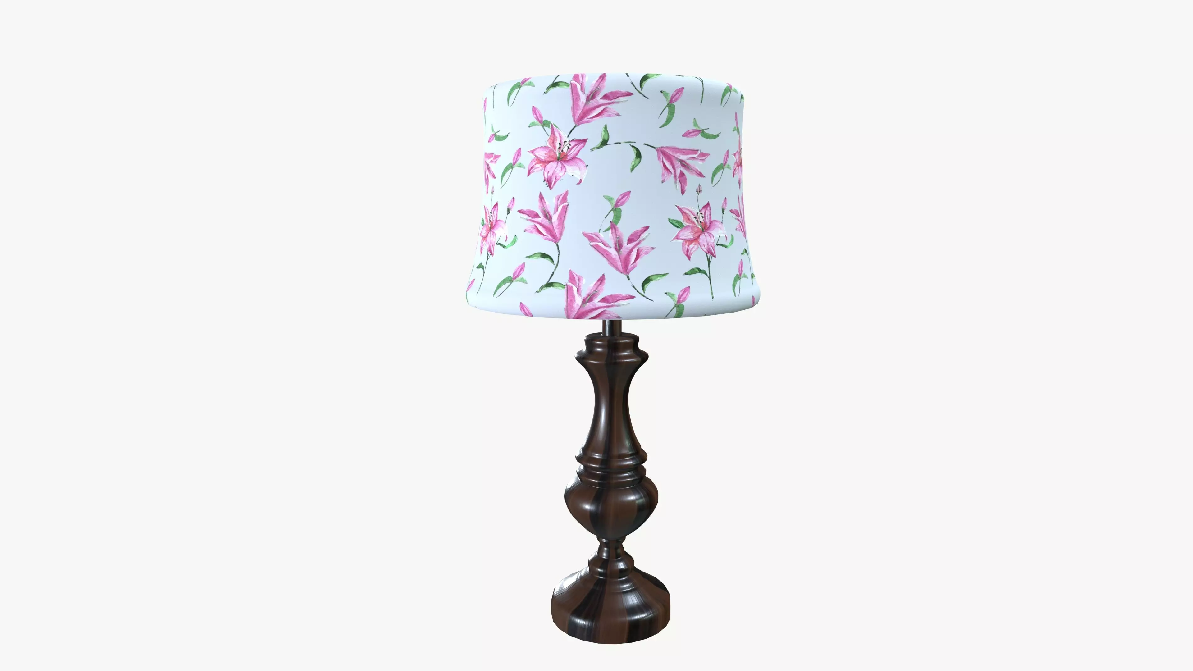 Bed Light Night Lamp Low-poly 3D model_0