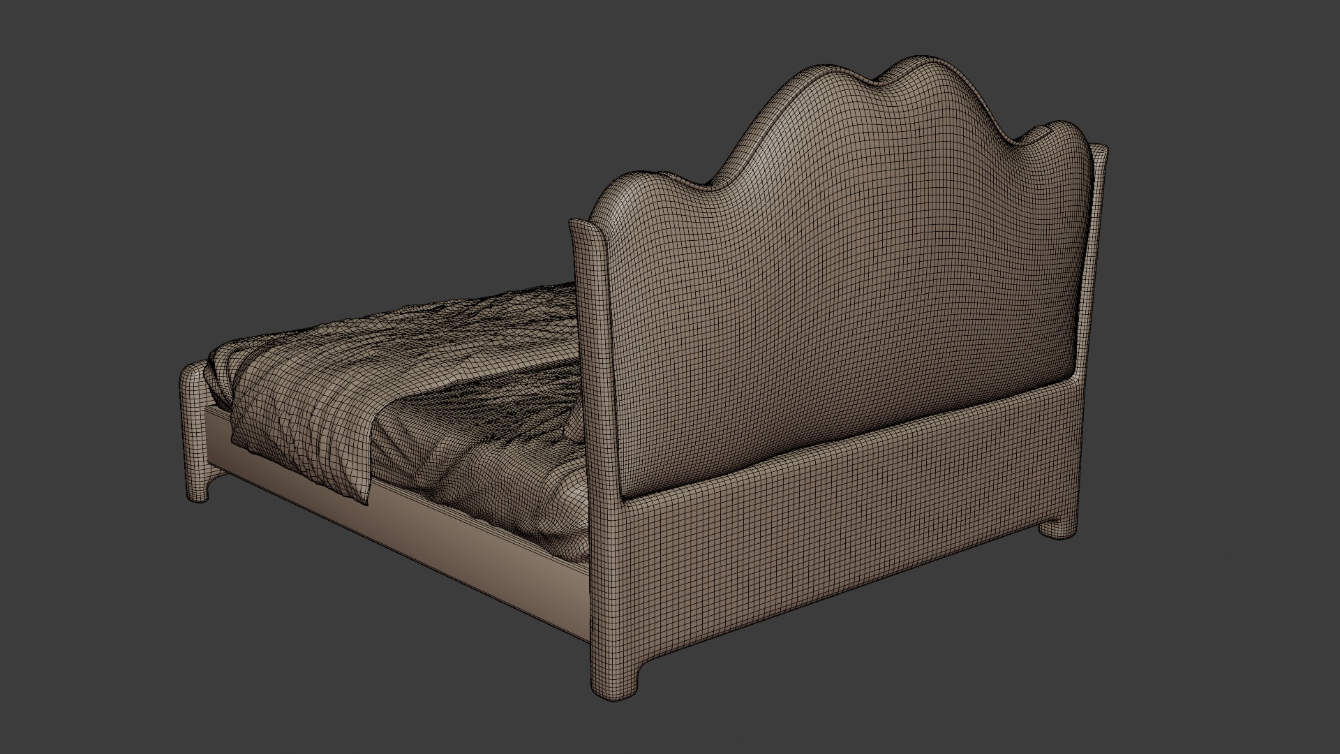 This bed is a stylish and modern option 3D model_7