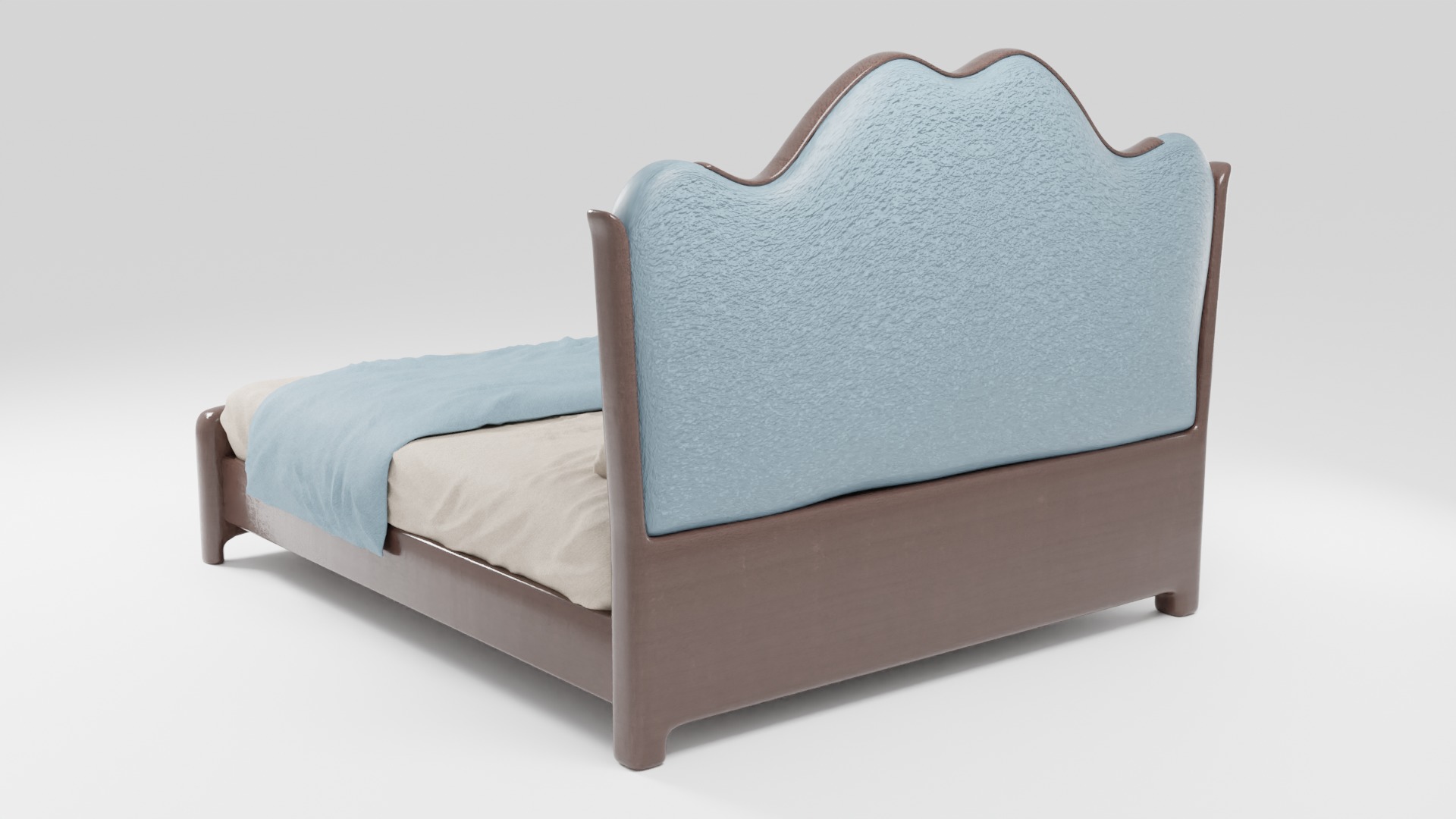 This bed is a stylish and modern option 3D model_3