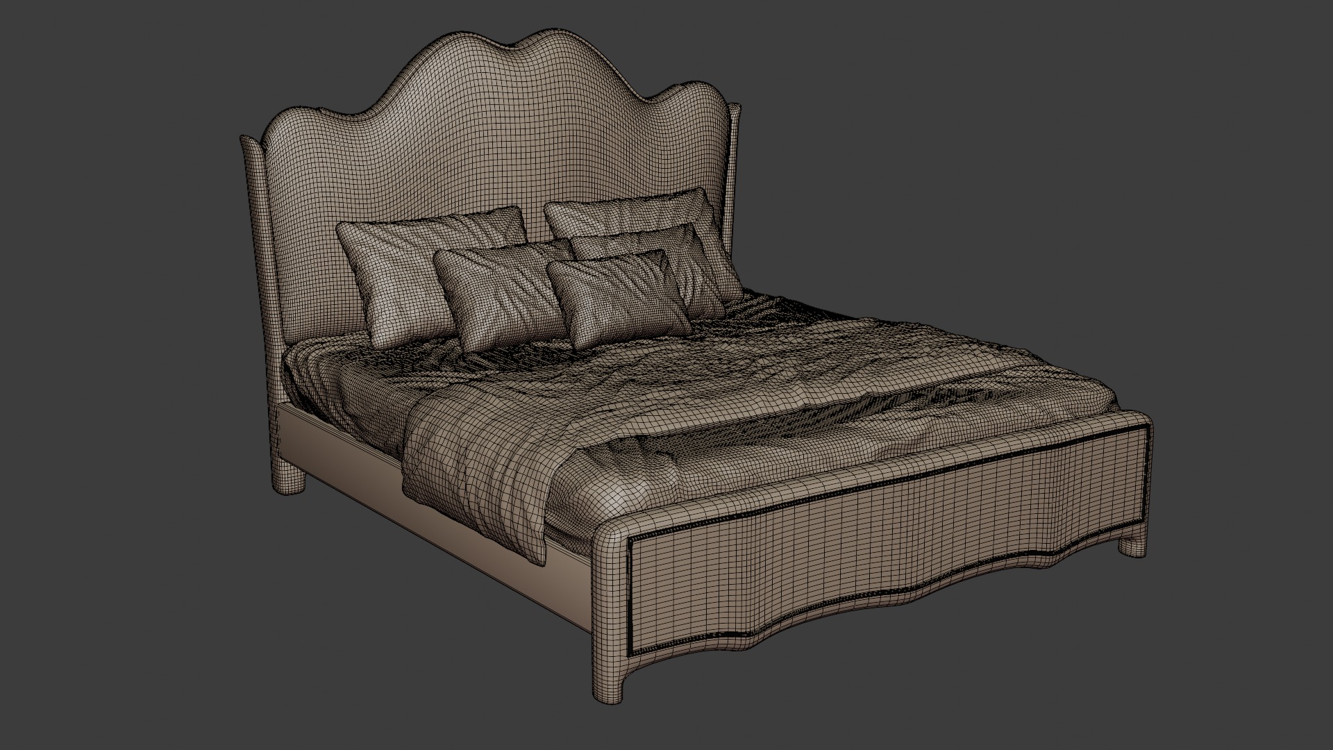 This bed is a stylish and modern option 3D model_6