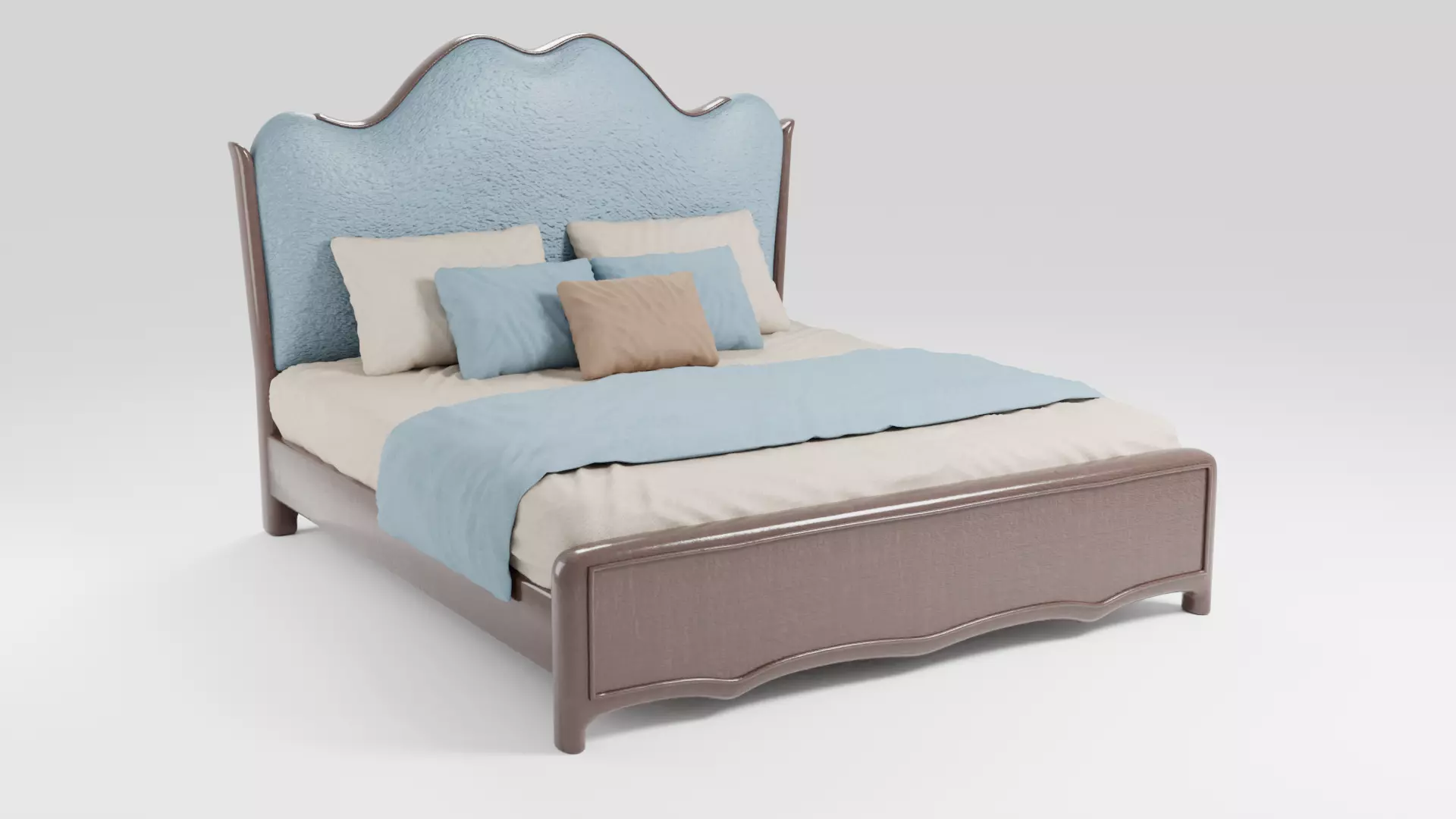 This bed is a stylish and modern option 3D model_0