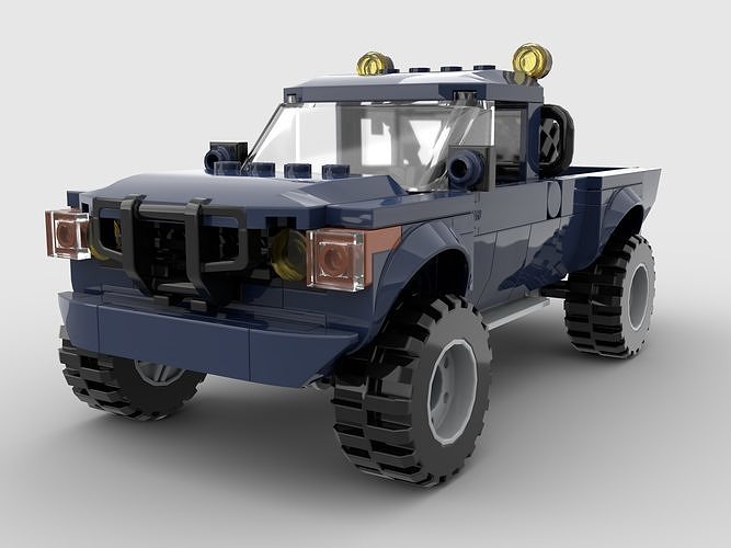 LEGO toys building blocks pickup trucks jeeps off-road vehicles 3D model