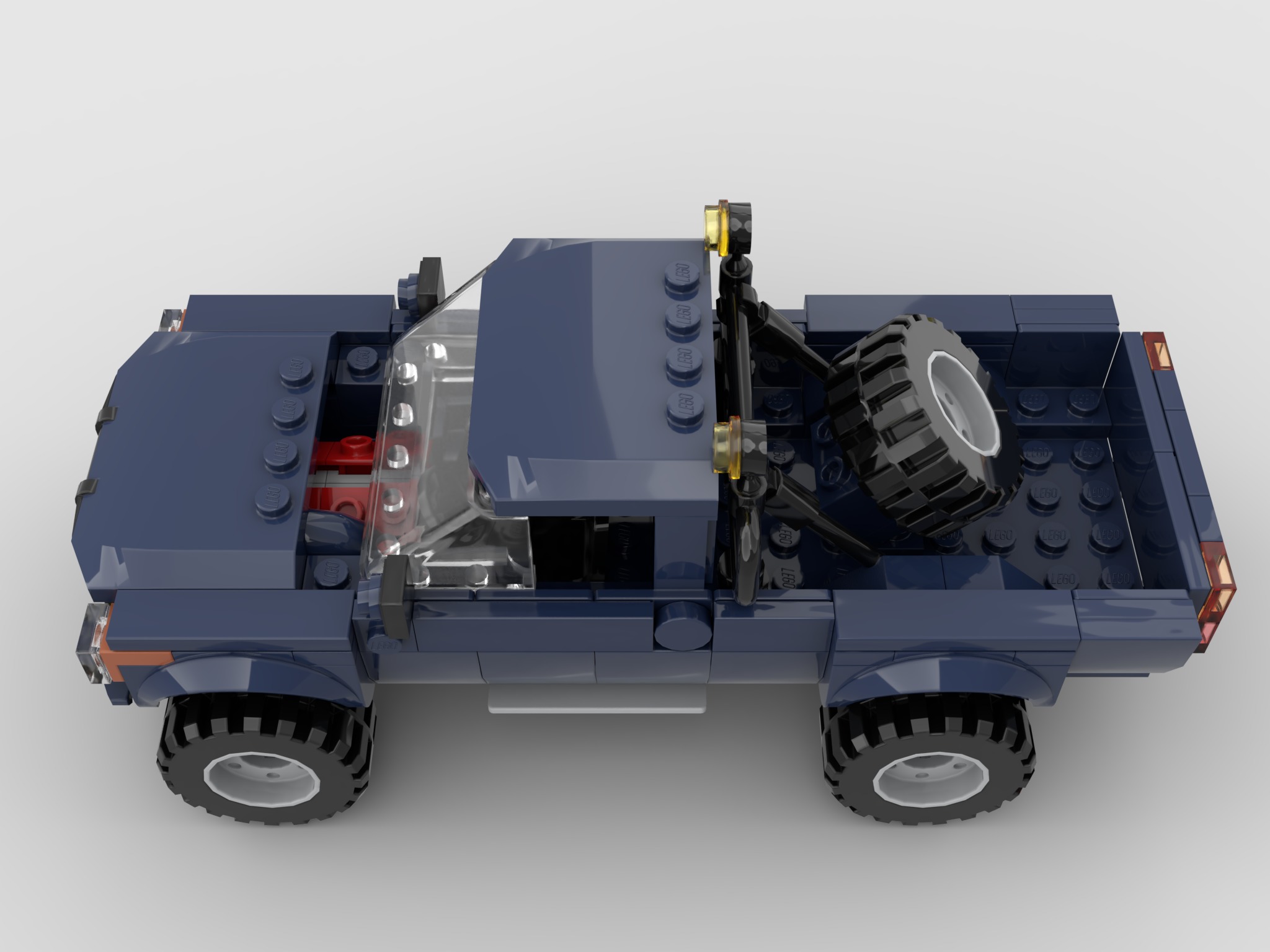 LEGO toys building blocks pickup trucks jeeps off-road vehicles 3D model_4
