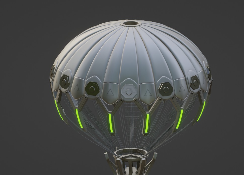 Future Parachute 3D model_2