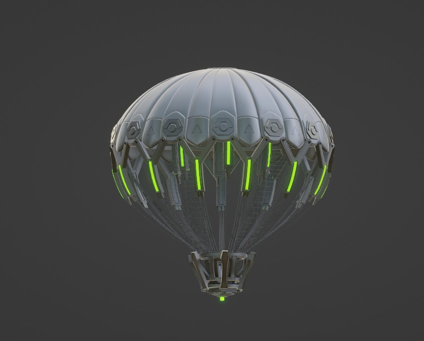 Future Parachute 3D model_1