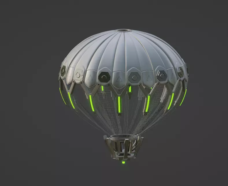 Future Parachute 3D model_0