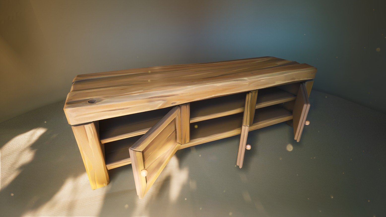 Stylized Buffet Low-poly 3D model_4