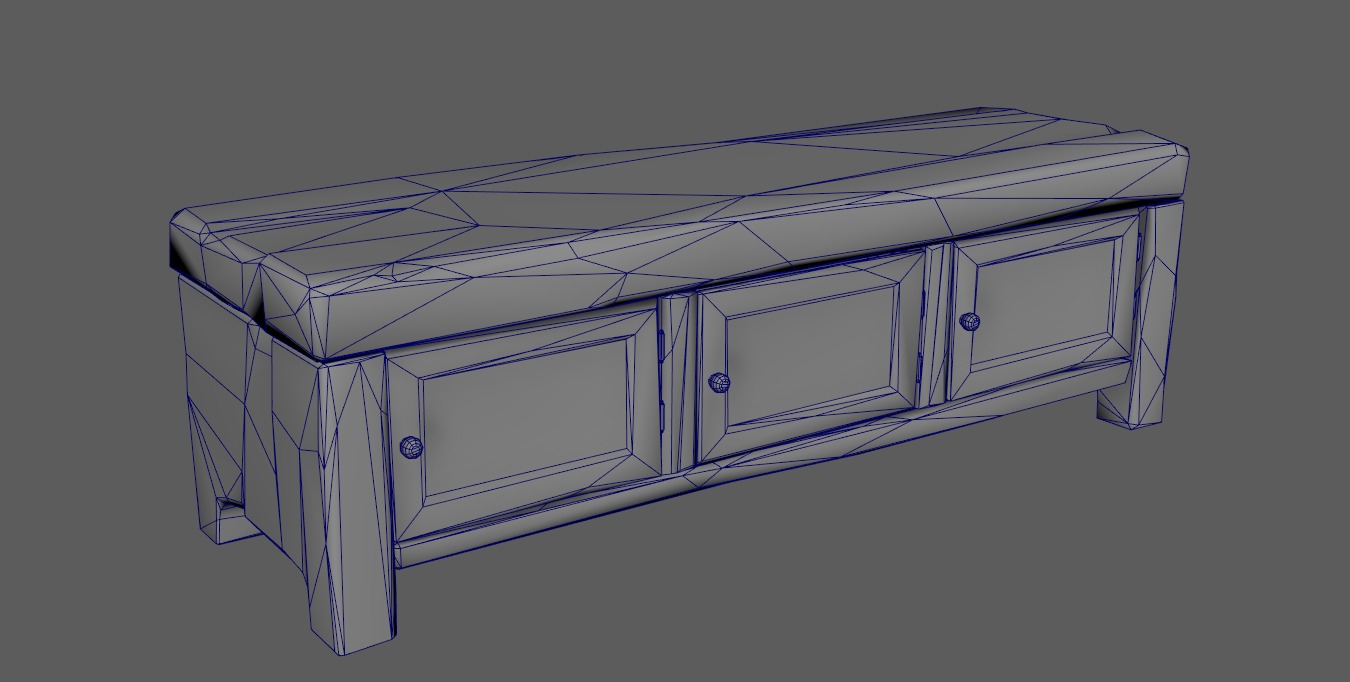 Stylized Buffet Low-poly 3D model_5