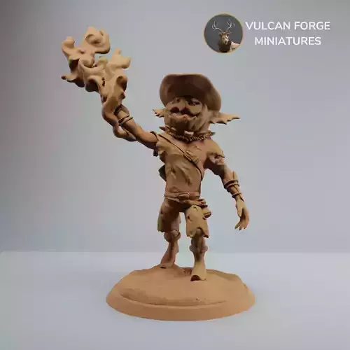 Goblin Pumpkin Mage sorcerer with hat - pre supported 3D print model