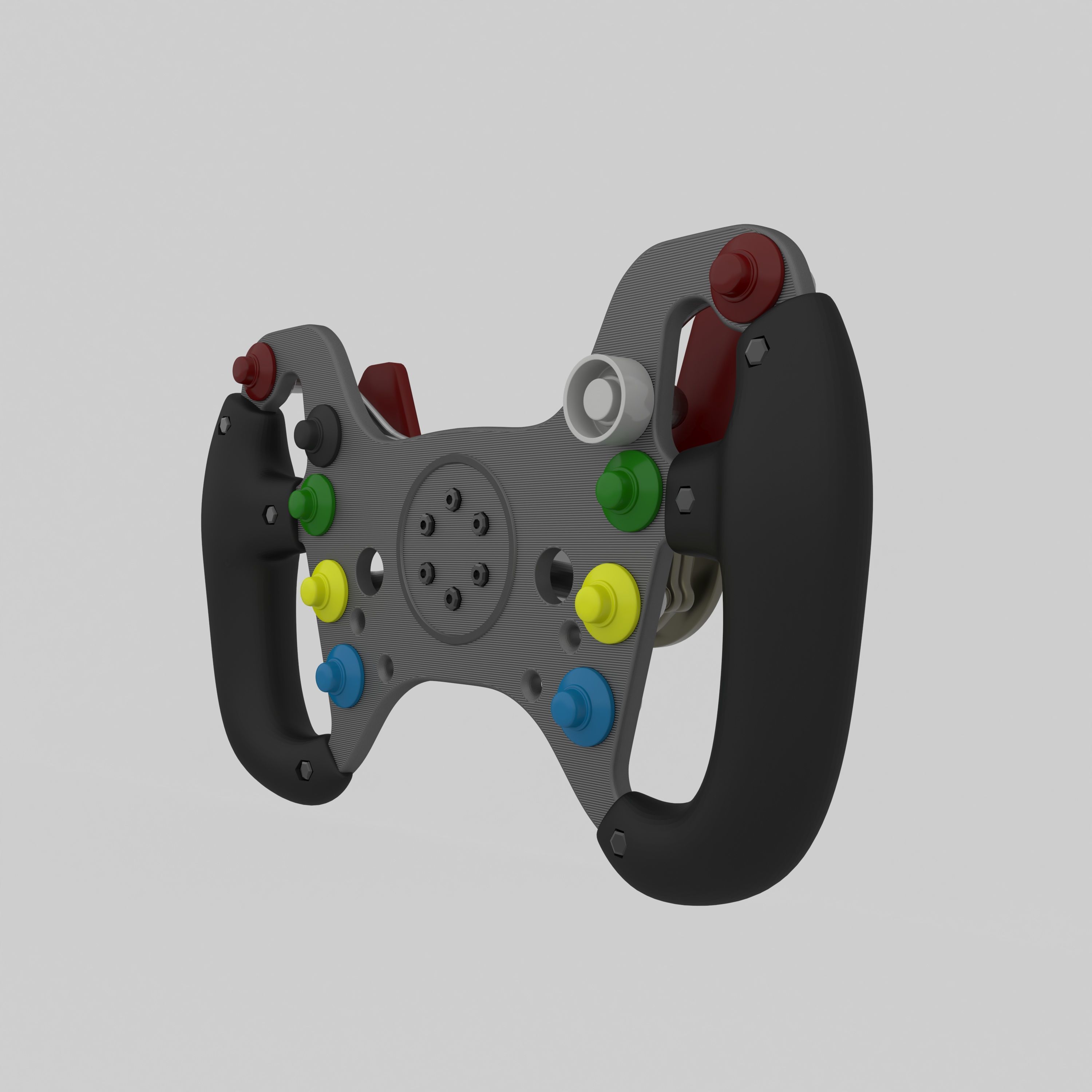 GT3 Racing Steering Wheel 3D Model for 3D Printing STL File 3D print model_1