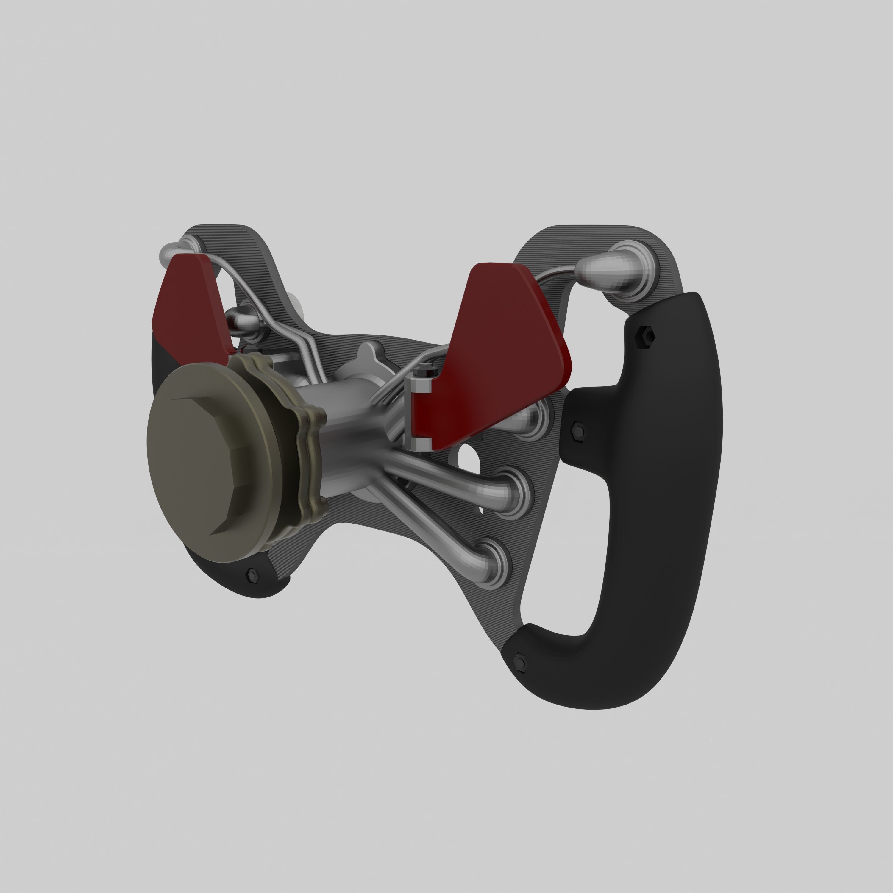 GT3 Racing Steering Wheel 3D Model for 3D Printing STL File 3D print model_3