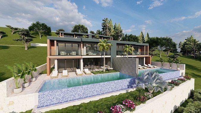Twin villa ARCHiTECTURAL PROJECT 3D model