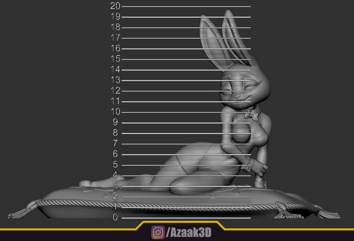 Judy Hopps - Bunnysuit Collection With NSFW variant 3D print model_4