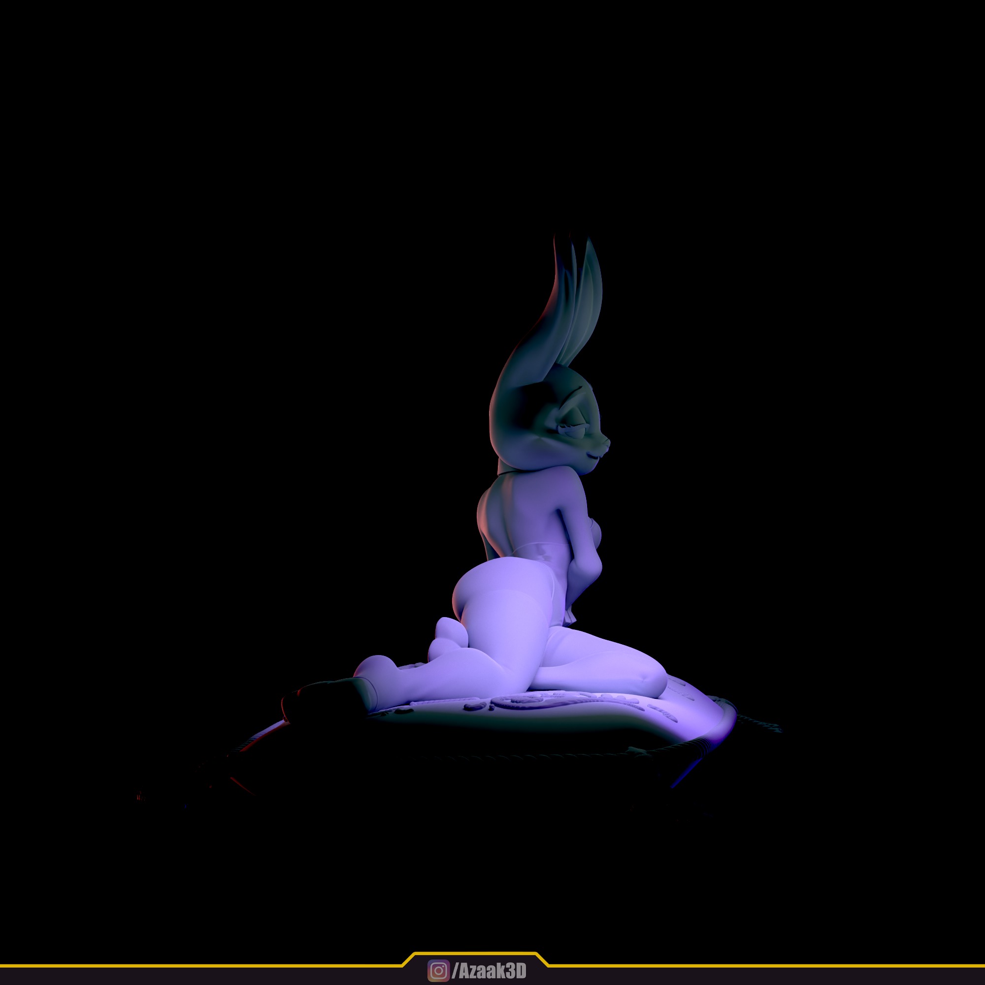 Judy Hopps - Bunnysuit Collection With NSFW variant 3D print model_25