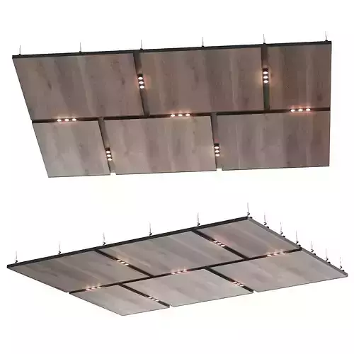 Wooden suspended ceiling with lighting 41