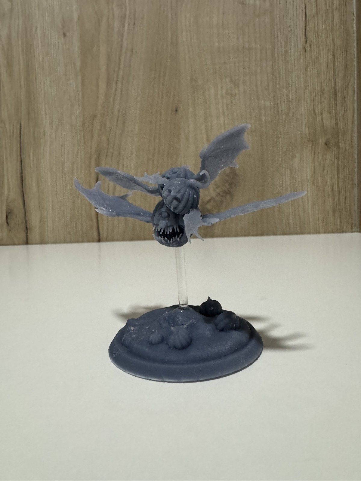 Scary Flying Pumpkins with wings horror miniature 3D print model_5
