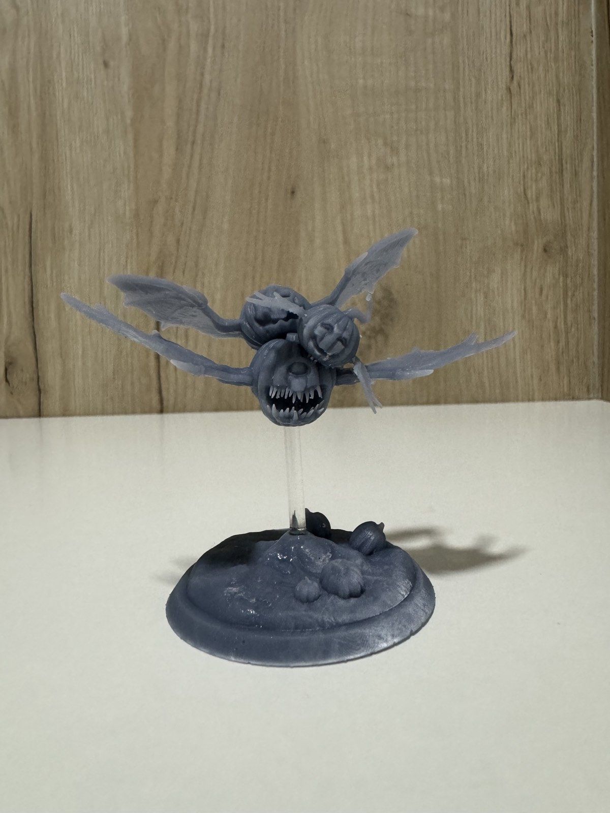 Scary Flying Pumpkins with wings horror miniature 3D print model_3