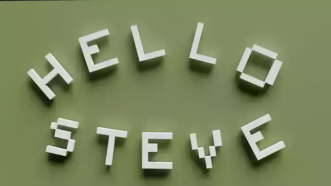 Alphabet Minecraft style