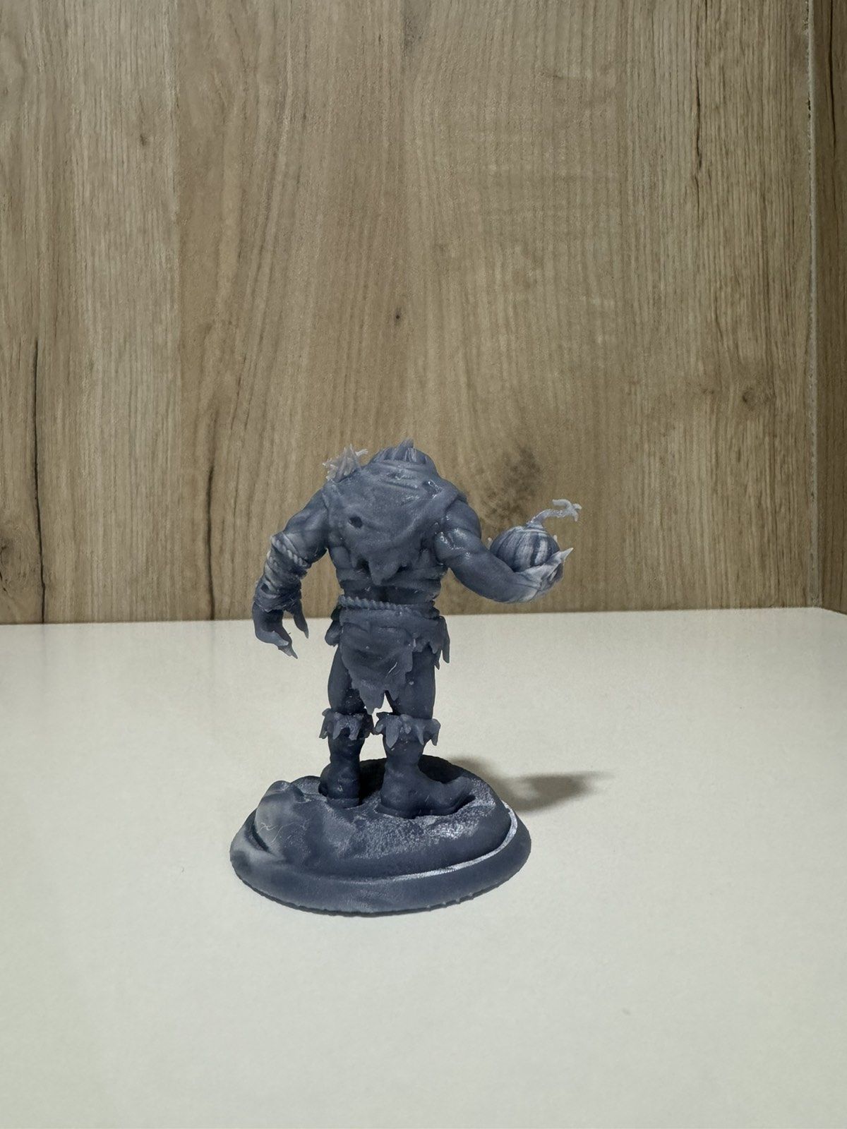 Pumpkin Orc or Ogre Brute with pumkin bomb 3D print model_4
