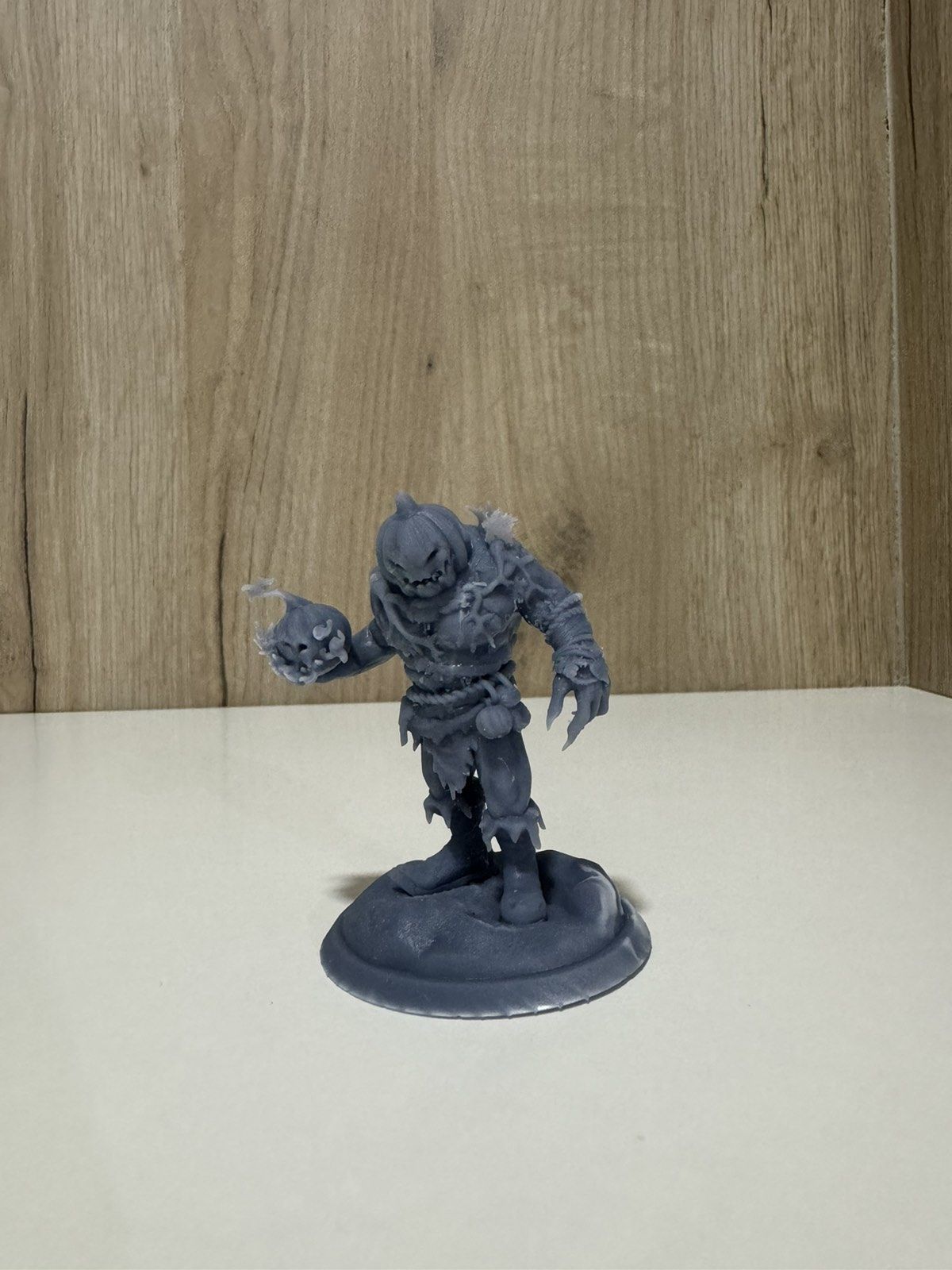 Pumpkin Orc or Ogre Brute with pumkin bomb 3D print model_6