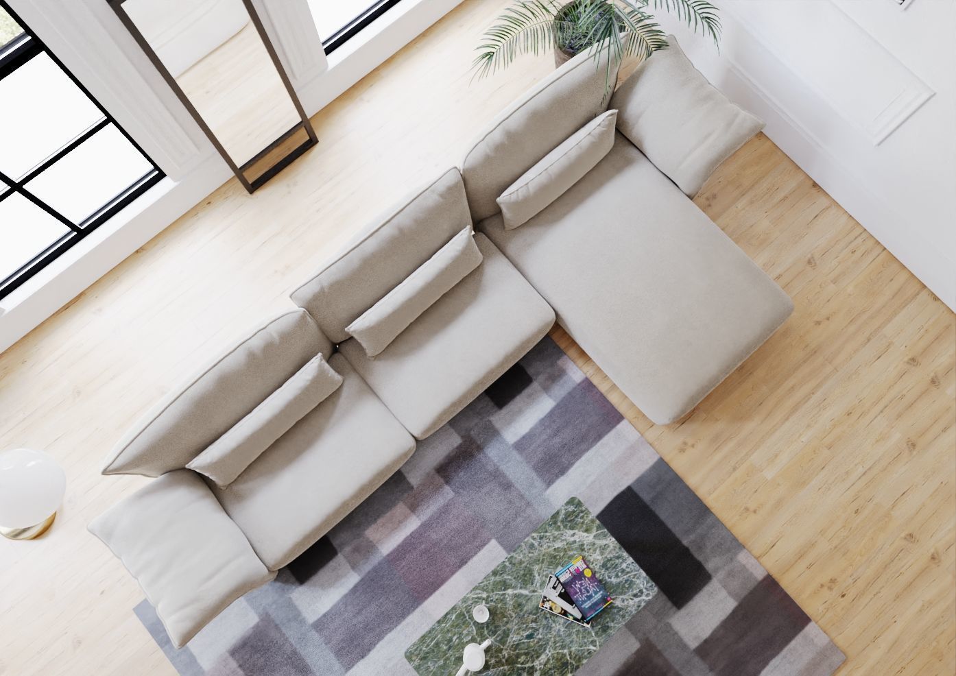 Modern Livingroom 01 3D model_4